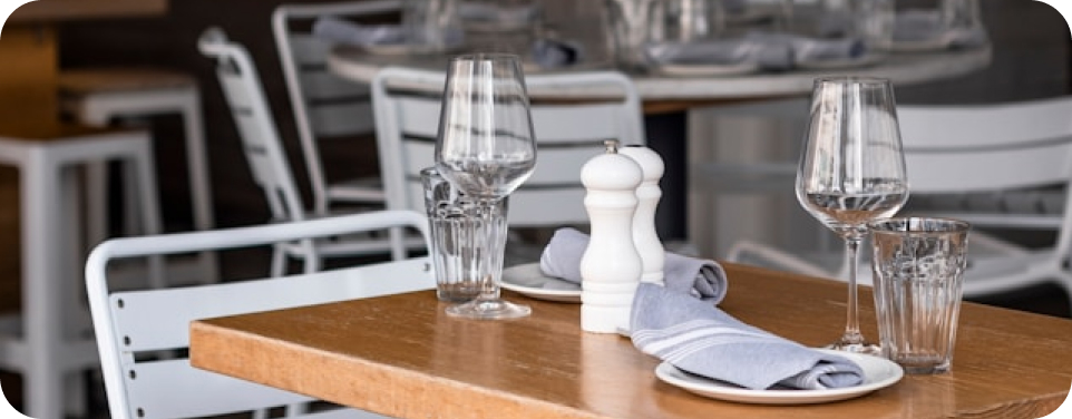 Happy diners enjoying their meal