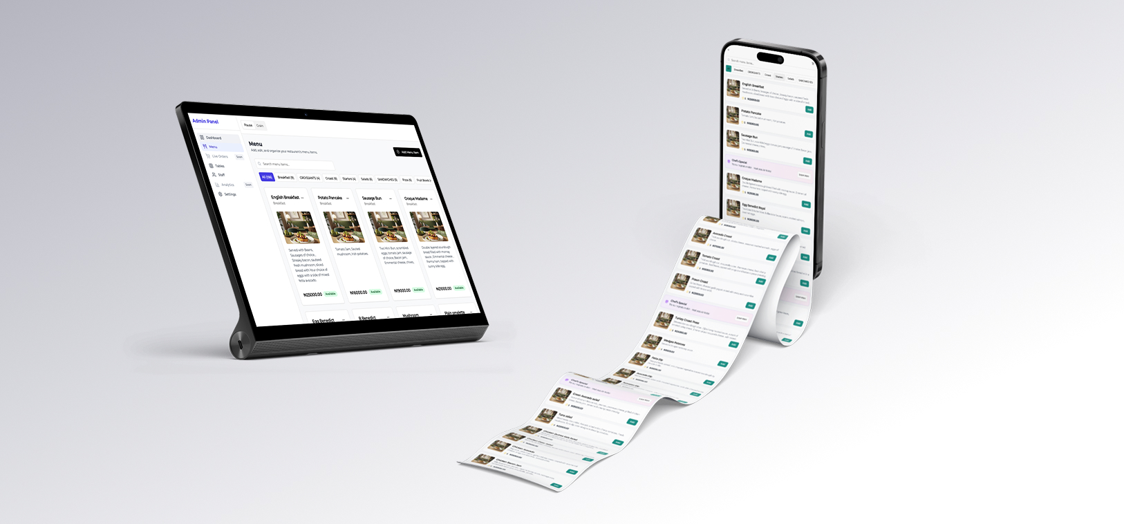 Manage your menus easily